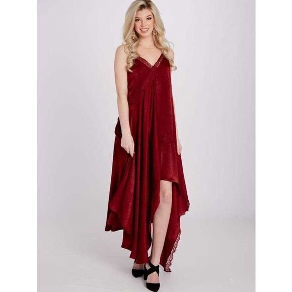 NEW Altar'd State Nolan Maxi‎ Dress, Ruby Wine, size XS - Picture 1 of 16